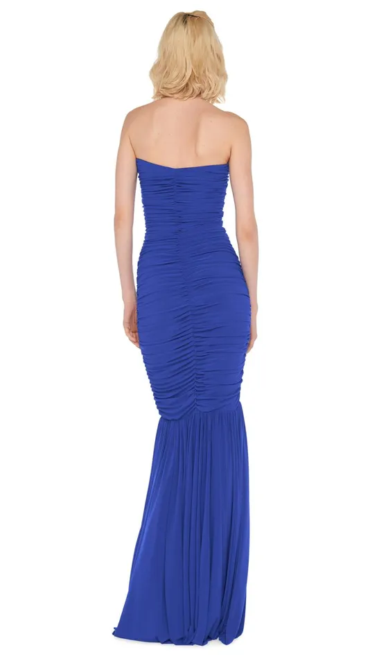 Norma Kamali Dresses SLINKY FISHTAIL GOWN Cobalt 8211 Clothing