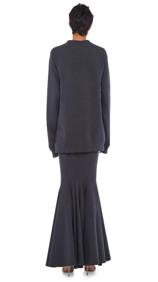 Norma Kamali Tops OS RAGLAN SLEEVE MINI DRESS Dark Heather Grey 8211 Clothing Norma Kamali Tops OS RAGLAN SLEEVE MINI DRESS Dark Heather Grey 8211 Clothing