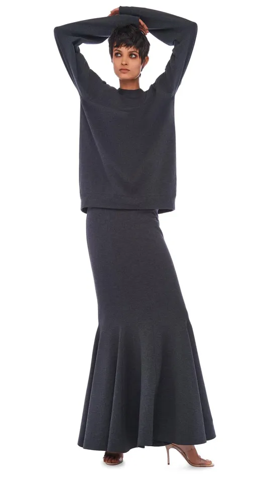 Norma Kamali Tops OS RAGLAN SLEEVE MINI DRESS Dark Heather Grey 8211 Clothing Norma Kamali Tops OS RAGLAN SLEEVE MINI DRESS Dark Heather Grey 8211 Clothing