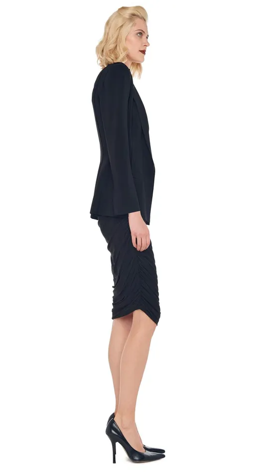 Norma Kamali Wardrobe DIANA DRESS TO KNEE With SINGLE BREASTED BOY FIT JACKET 8211 Clothing Norma Kamali Wardrobe DIANA DRESS TO KNEE With SINGLE BREASTED BOY FIT JACKET 8211 Clothing