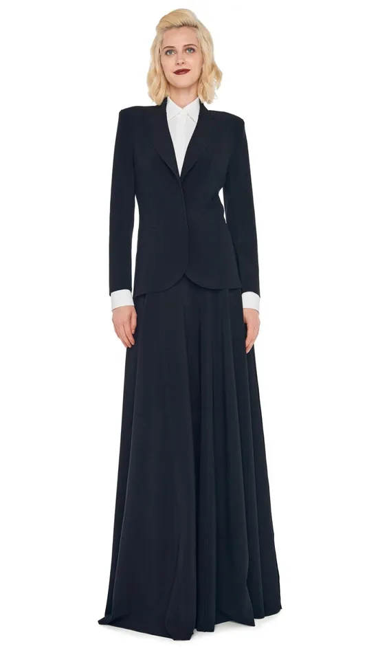 Norma Kamali Wardrobe LONG GRACE SKIRT With CLASSIC SINGLE BREASTED JACKET 8211 Clothing Norma Kamali Wardrobe LONG GRACE SKIRT With CLASSIC SINGLE BREASTED JACKET 8211 Clothing