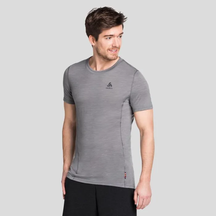 Odlo Base Layers The Performance Wool Light Short Sleeve Base Layer Top Grey Melange 8211 Men Odlo Base Layers The Performance Wool Light Short Sleeve Base Layer Top Grey Melange 8211 Men