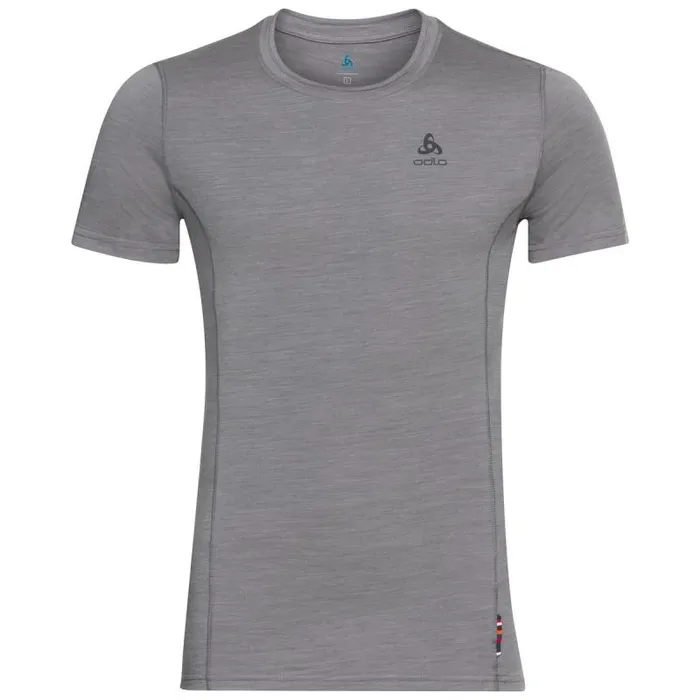 Odlo Base Layers The Performance Wool Light Short Sleeve Base Layer Top Grey Melange 8211 Men