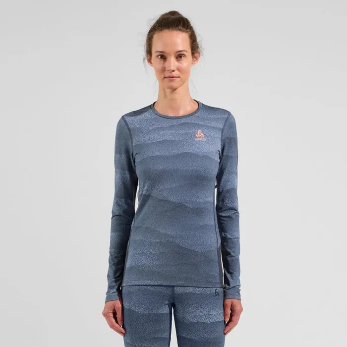 Odlo Base Layers The Whistler Base Layer Top Folkstone Gray 8211 India Ink 8211 Women