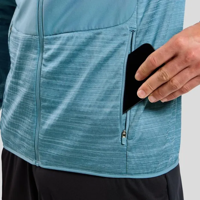 Odlo Jackets and Vests The Run Easy Warm Hybrid Jacket Provincial Blue 8211 Men