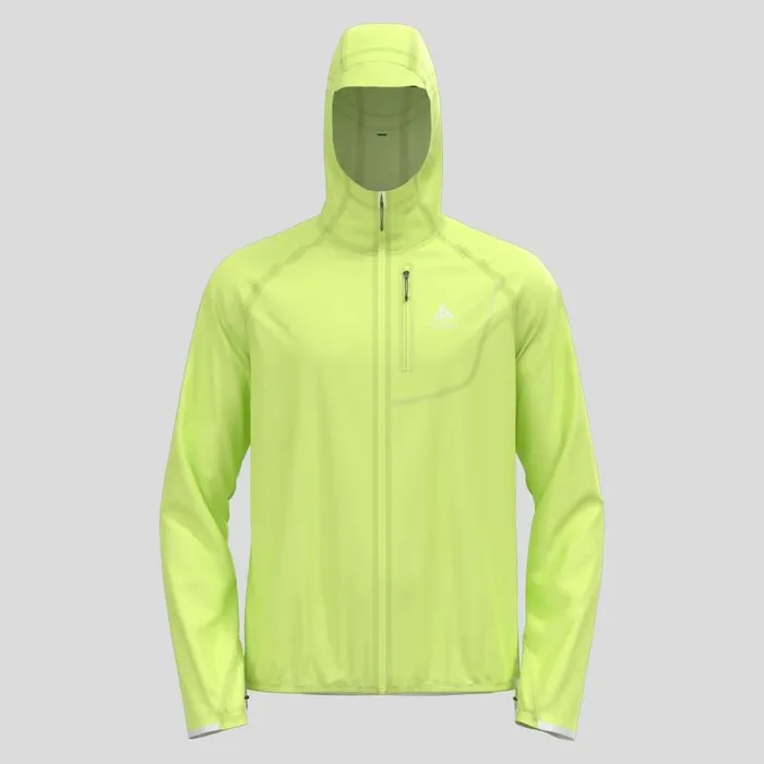 Odlo Jackets and Vests The Zeroweight Dual Dry Performance Knit Waterproof Running Jacket Sharp Green 8211 Men