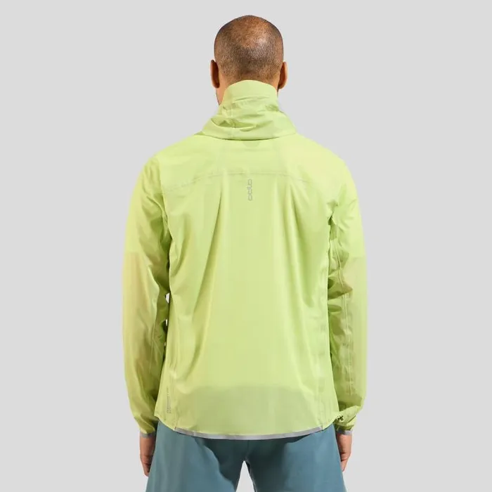 Odlo Jackets and Vests The Zeroweight Dual Dry Performance Knit Waterproof Running Jacket Sharp Green 8211 Men
