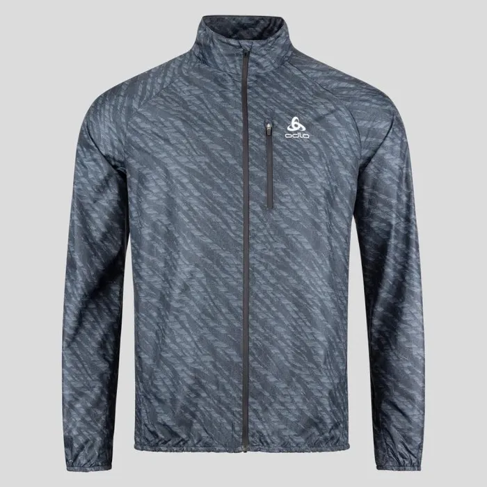 Odlo Jackets and Vests The Zeroweight Print Running Jacket Black 8211 Men