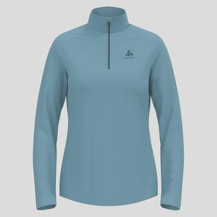 Odlo Mid Layers and Longsleeves The Besso Long Sleeve HalfZip Mid Layer Provincial Blue 8211 Women Odlo Mid Layers and Longsleeves The Besso Long Sleeve HalfZip Mid Layer Provincial Blue 8211 Women