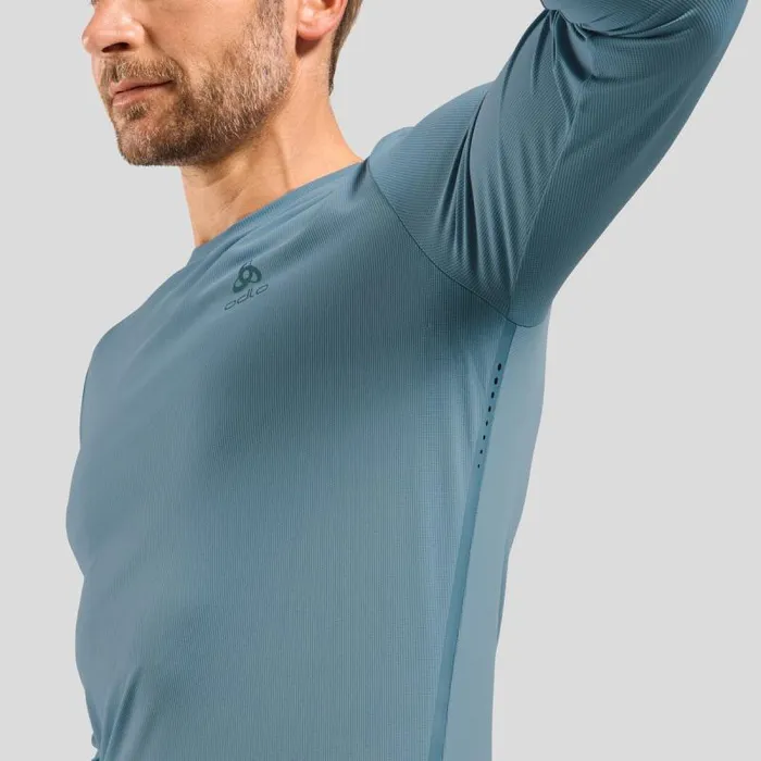 Odlo Mid Layers and Longsleeves The Zeroweight ChillTec Long Sleeve TShirt Provincial Blue 8211 Men
