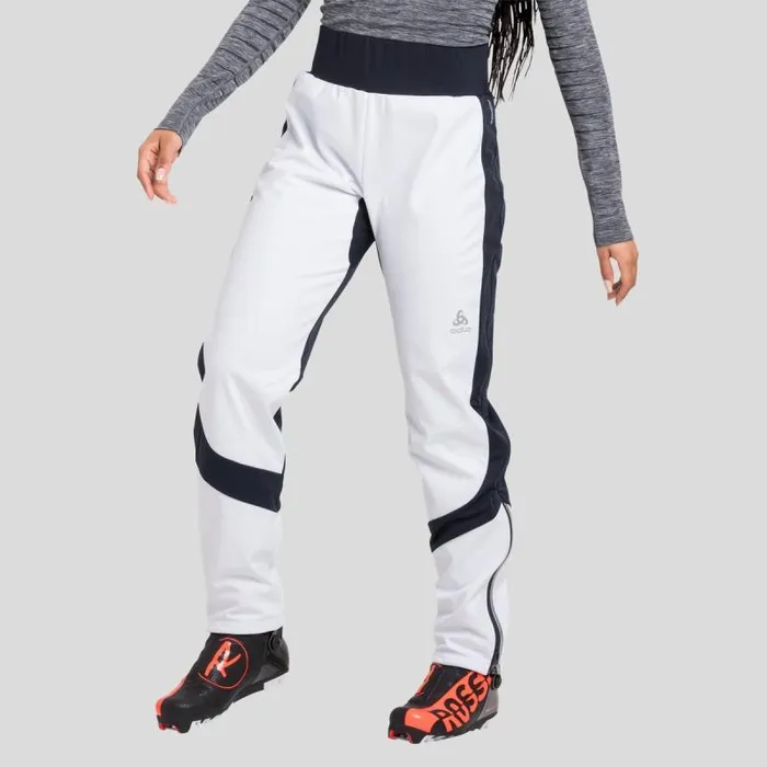 Odlo Pants and Tights The Silsand CrossCountry Pants White 8211 Dark Sapphire 8211 Women