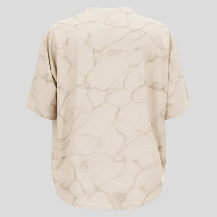 Odlo Tshirts and Polos The Active 365 Natural Blend Print TShirt Silver Cloud Melange 8211 Women