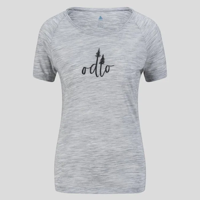 Odlo Tshirts and Polos The Ascent Performance Wool 130 Trees TShirt Grey Melange 8211 Women Odlo Tshirts and Polos The Ascent Performance Wool 130 Trees TShirt Grey Melange 8211 Women