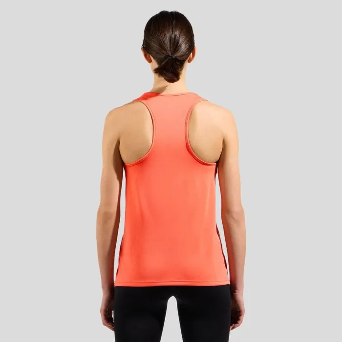 Odlo Tshirts and Polos The Essentials Base Layer Running Singlet Living Coral 8211 Women