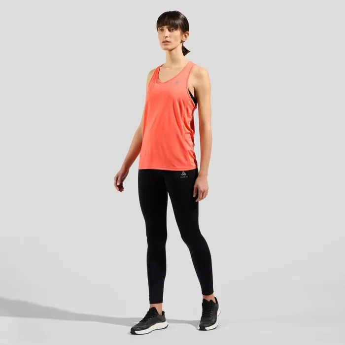 Odlo Tshirts and Polos The Essentials Base Layer Running Singlet Living Coral 8211 Women