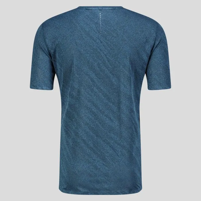 Odlo Tshirts and Polos The Zeroweight Engineered ChillTec Running TShirt Saxony Blue Melange 8211 Men