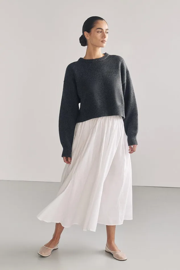 OLIVER CHARCOAL MARLE KNIT JUMPER Women DISSH Long Sleeved