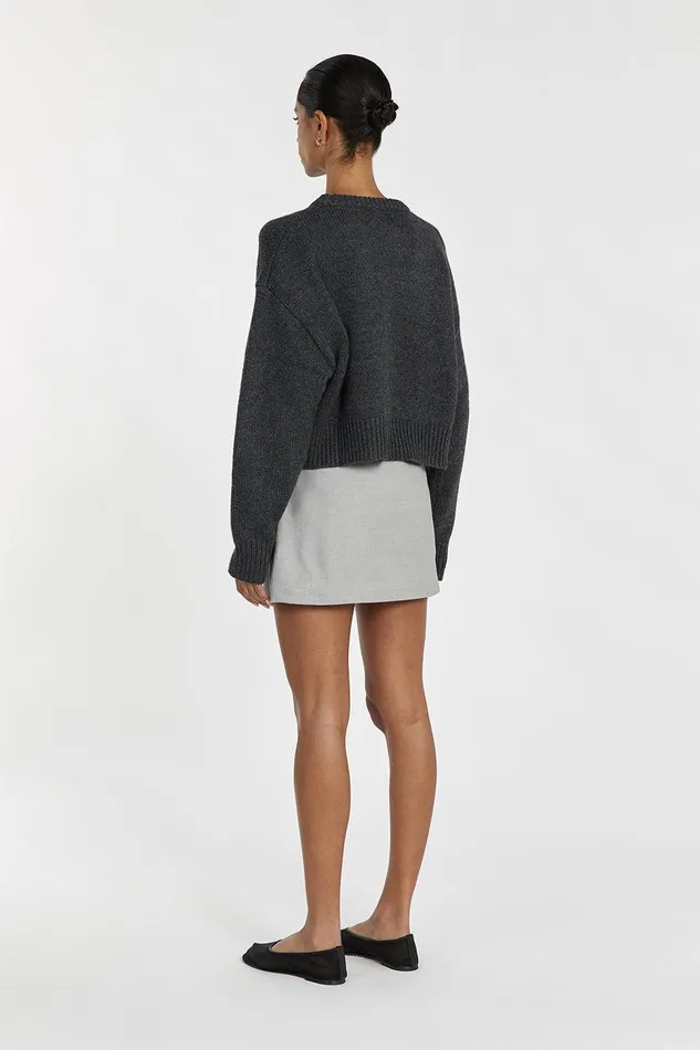 OLIVER CHARCOAL MARLE KNIT JUMPER Women DISSH Long Sleeved