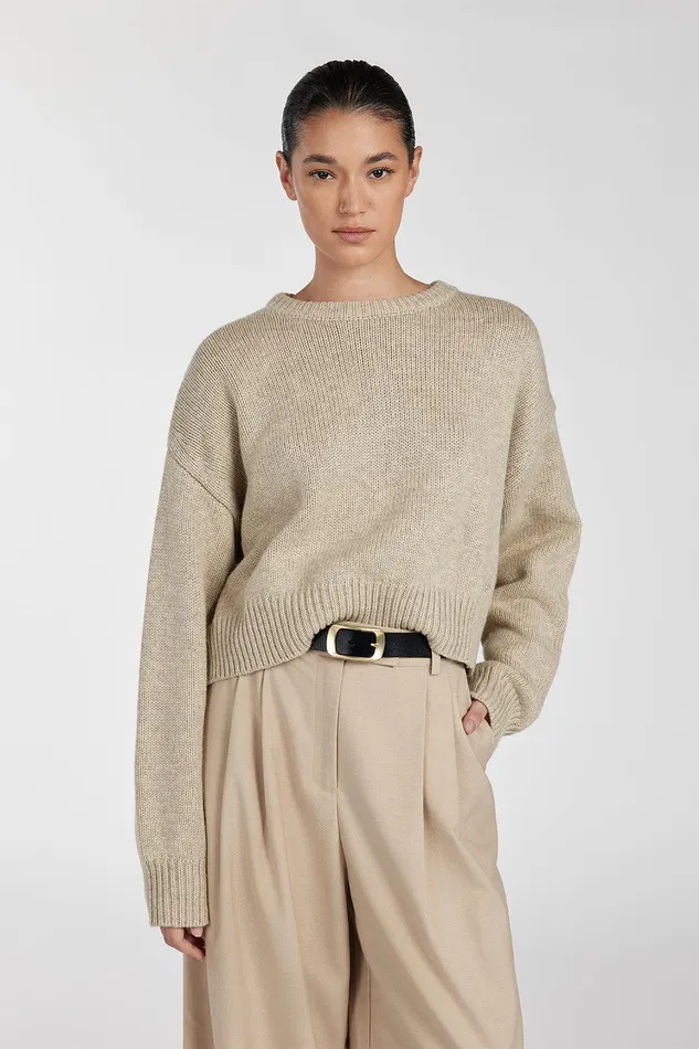 OLIVER PEBBLE MARLE KNIT JUMPER Women DISSH Long Sleeved