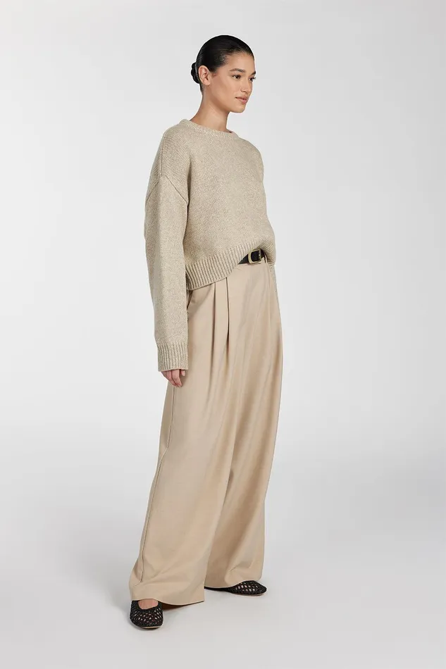 OLIVER PEBBLE MARLE KNIT JUMPER Women DISSH Long Sleeved