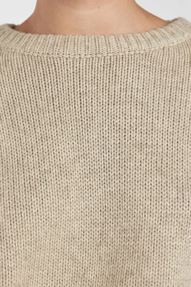 OLIVER PEBBLE MARLE KNIT JUMPER Women DISSH Long Sleeved