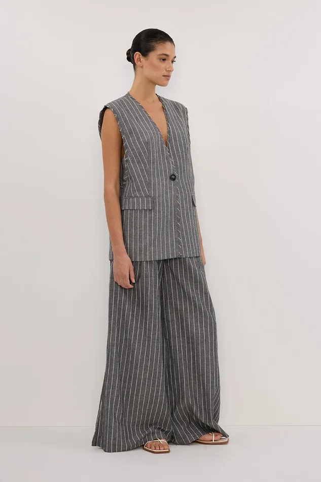 OLLIE SLATE STRIPE WIDE LEG PANT Women DISSH Pants