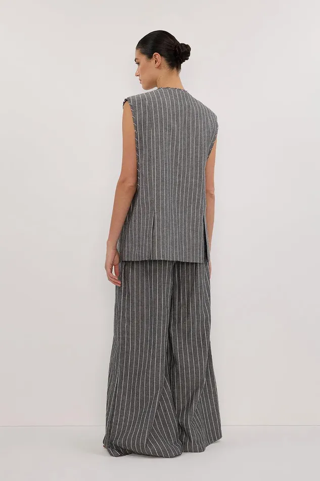 OLLIE SLATE STRIPE WIDE LEG PANT Women DISSH Pants