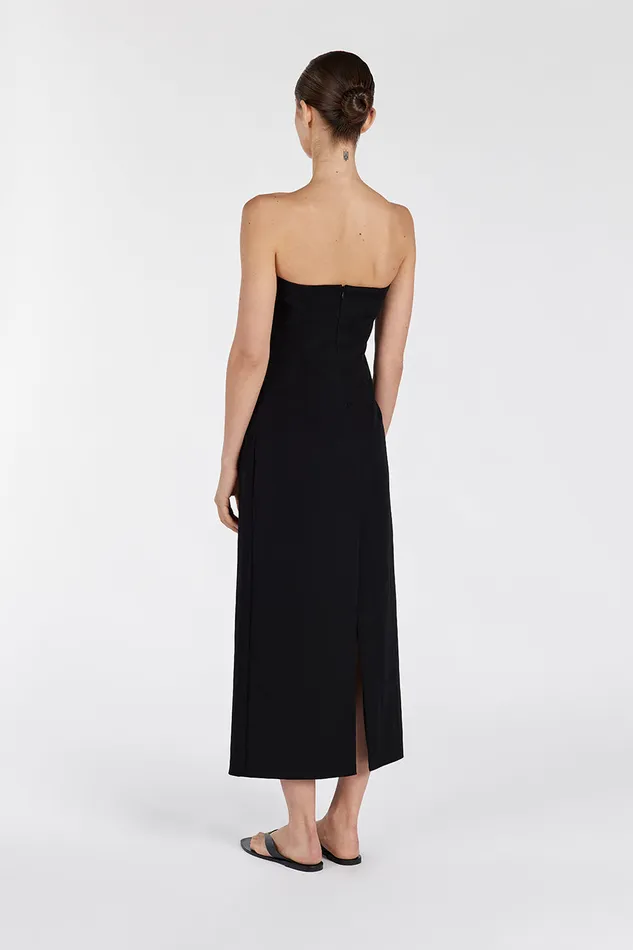 OPAL BLACK STRAPLESS MIDI DRESS Women DISSH Event Dresses