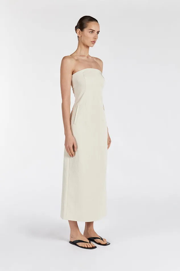 OPAL OAT STRAPLESS MIDI DRESS Women DISSH Midi Dresses