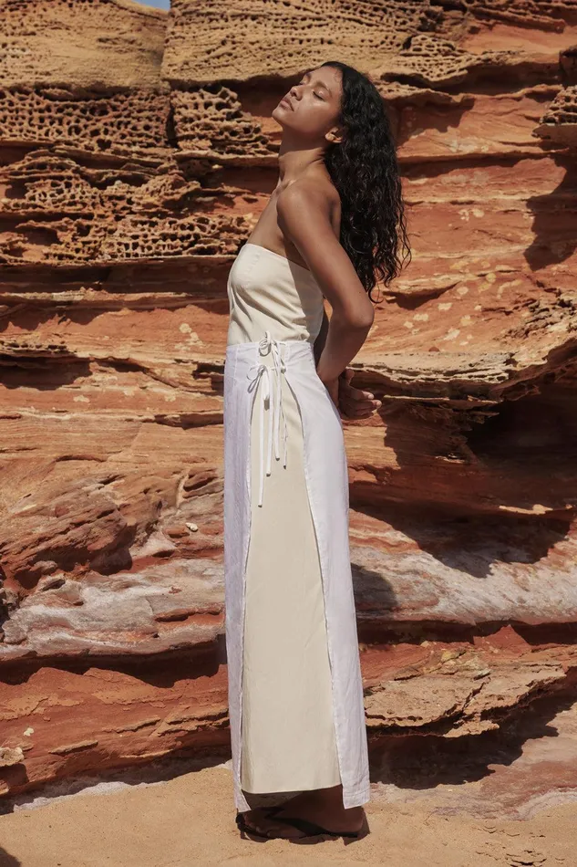 OPAL OAT STRAPLESS MIDI DRESS Women DISSH Midi Dresses