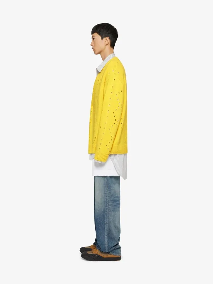 Oversized Cardigan In Wool Sunflower Men Givenchy Sweaters