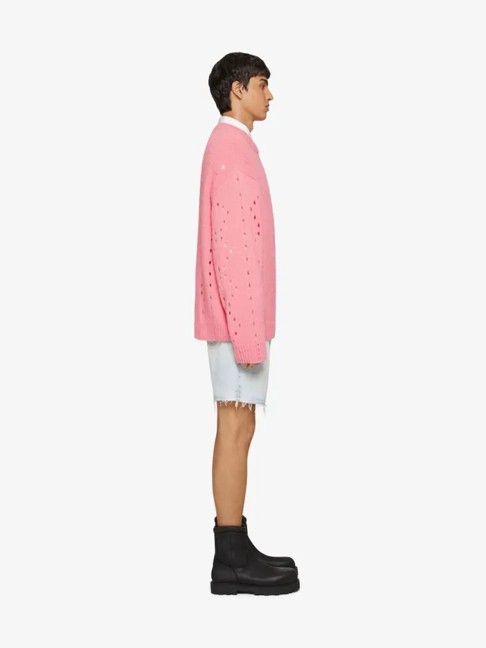 Oversized Sweater In Wool Flamingo Men Givenchy Sweaters