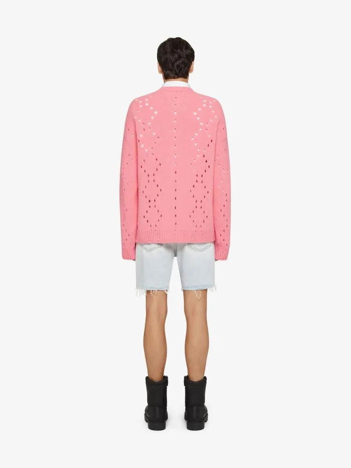 Oversized Sweater In Wool Flamingo Men Givenchy Sweaters