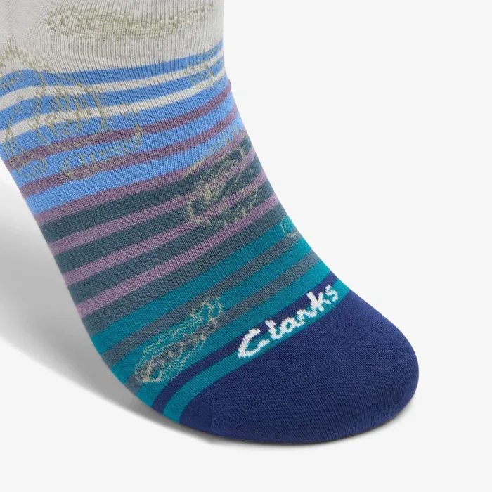 Paisley Stripe Bamboo Sock Deep Blue Men Clarks Accessories