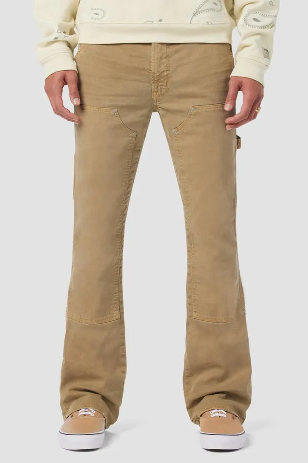 Pants Men Hudson Jeans Walker Carpenter Kick Flare Distress Khaki
