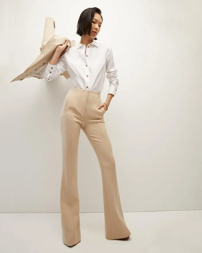 Pants Shop Veronica Beard Azariah Pant Heathered Sand