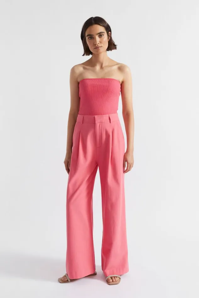 Pants Woman Seed Heritage Pleat Front Suit Pant Wild Berry
