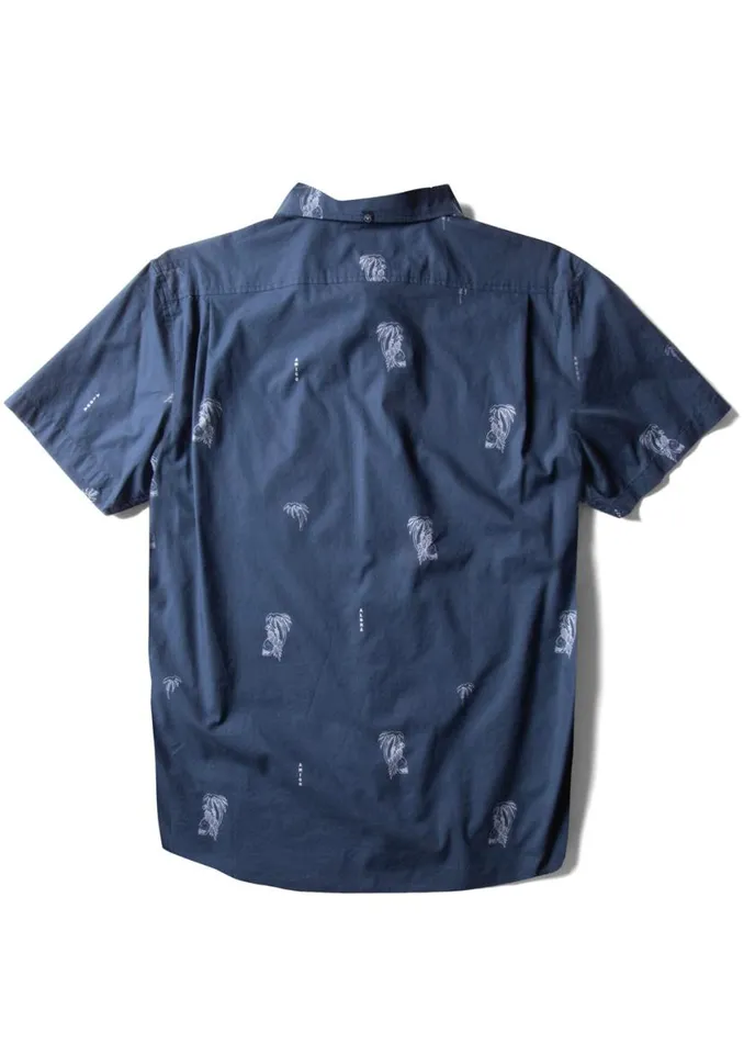 Parrodise Eco Ss Shirt Dark Naval Men Vissla Shirts and Flannels
