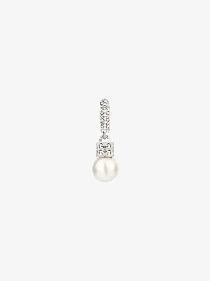 Pearl Earcuff In Metal With Crystals Whitesilvery Women Givenchy Jewelry