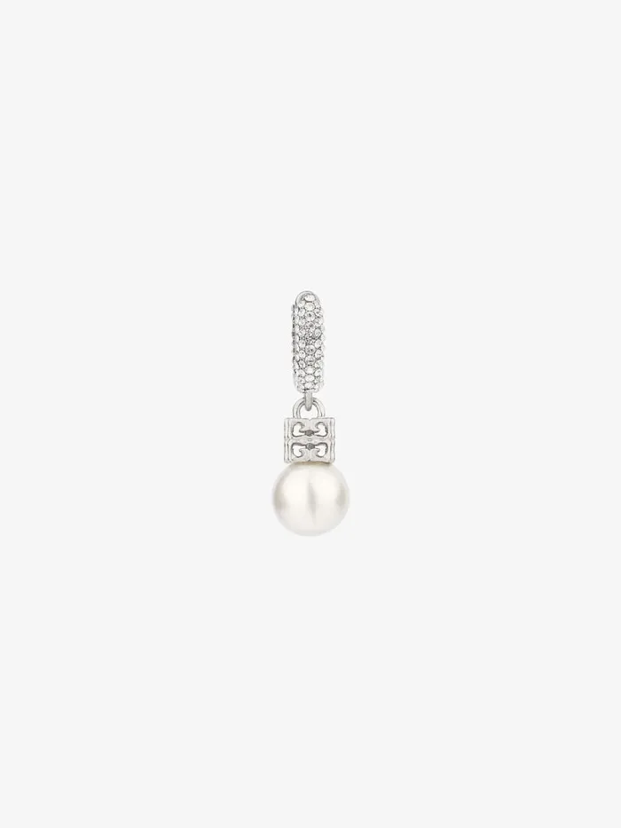 Pearl Earcuff In Metal With Crystals Whitesilvery Women Givenchy Jewelry
