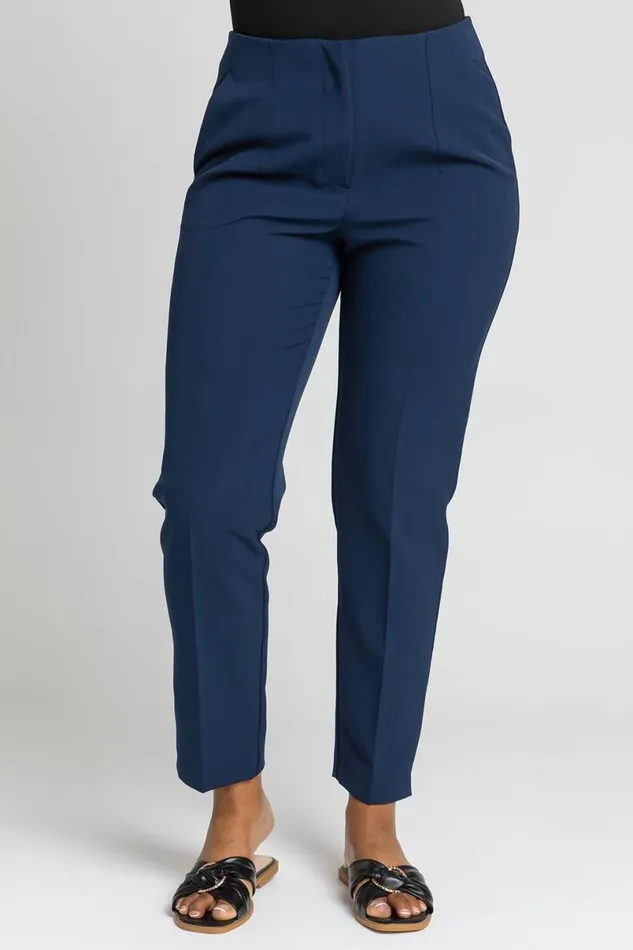Petite Soft Jersey Cropped Tapered Trouser Women Roman Trousers