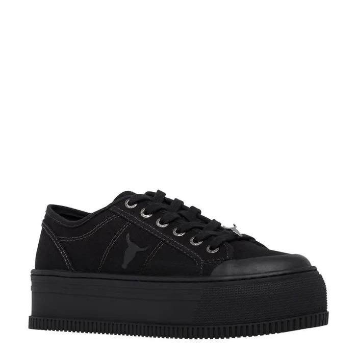 Platform Sneakers Women Windsor Smith DEALBREAKER BLACK CANVAS SNEAKERS Platform Sneakers Women Windsor Smith DEALBREAKER BLACK CANVAS SNEAKERS