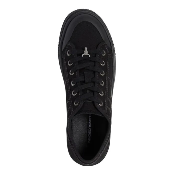 Platform Sneakers Women Windsor Smith DEALBREAKER BLACK CANVAS SNEAKERS Platform Sneakers Women Windsor Smith DEALBREAKER BLACK CANVAS SNEAKERS