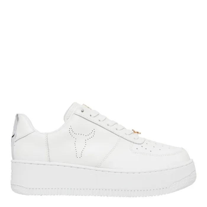 Platform Sneakers Women Windsor Smith RACERR WHITE SNEAKERS