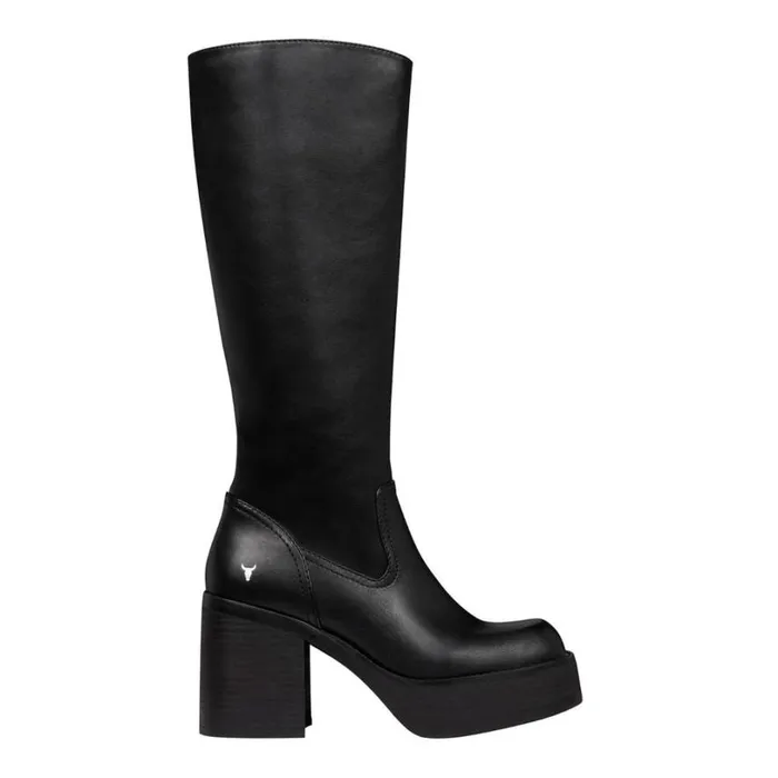 Platforms Women Windsor Smith NICHE BLACK PU PLATFORM BOOTS