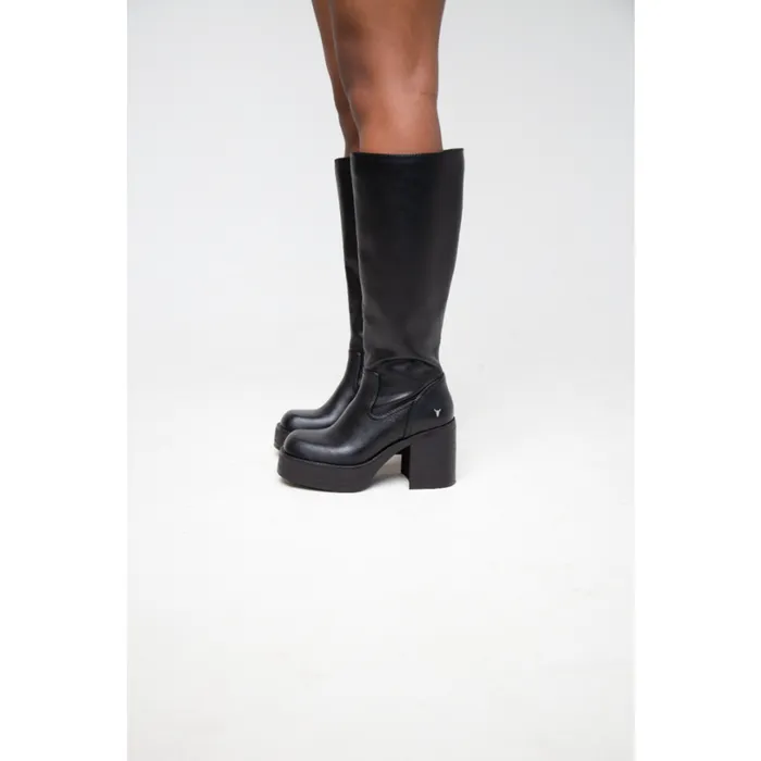 Platforms Women Windsor Smith NICHE BLACK PU PLATFORM BOOTS Platforms Women Windsor Smith NICHE BLACK PU PLATFORM BOOTS