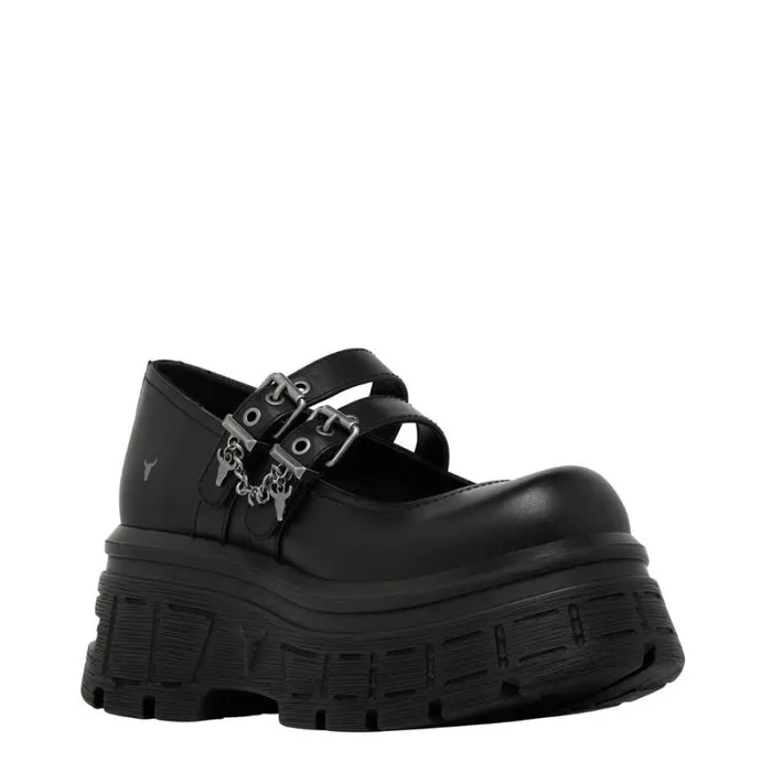 Platforms Women Windsor Smith SCARY BLACK LEATHER PLATFORM SHOES Platforms Women Windsor Smith SCARY BLACK LEATHER PLATFORM SHOES