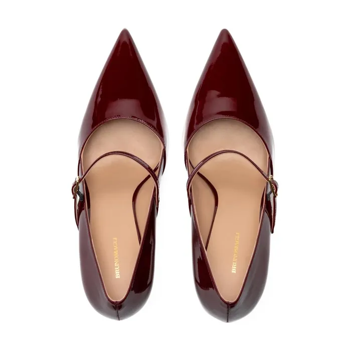 Prima Pump Bordeaux Patent Women Bruno Magli Heels