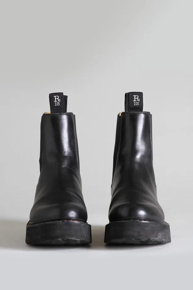 R13 Boots Women Single Stack Chelsea Boot 8211 Black R13 Boots Women Single Stack Chelsea Boot 8211 Black