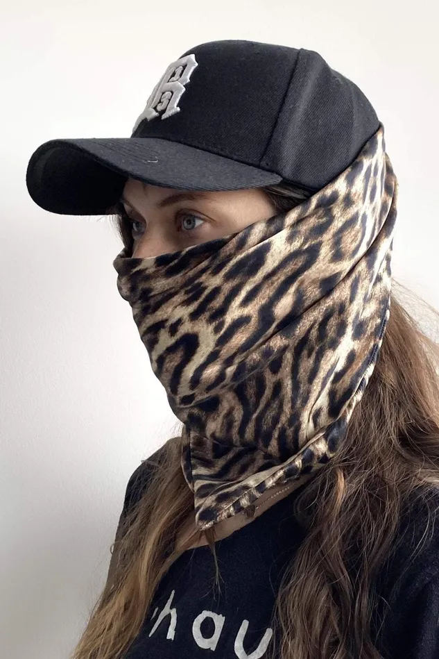 R13 Hats Women R13 Logo Cap With Leopard Scarffinal Sale No Returns Or Exchanges